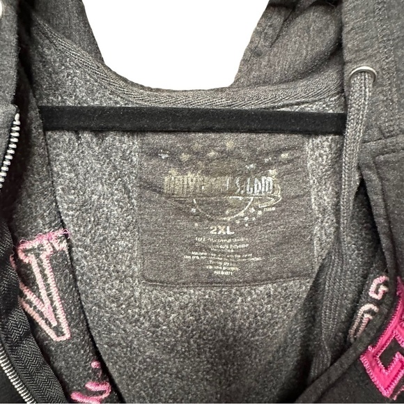 Universal Studios Sweatshirt Jacket Gray and Pink w/Zip Front Women’s 2XL - Picture 4 of 6